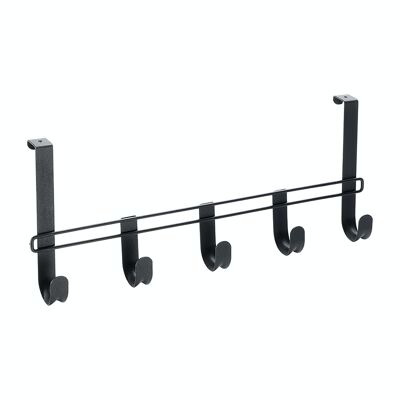 Coat rack 5 hooks LAVA Series by Metaltex. Touch-Therm® finish Color Black