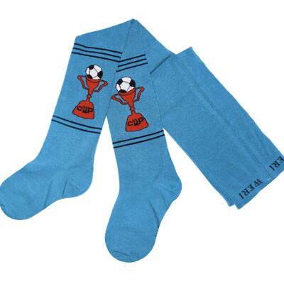 Collants en coton pour enfants >>Bleu<<Coupe de football