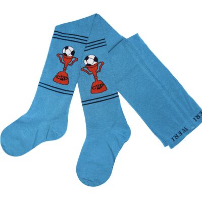 Cotton Tights for Children >>Blue<<Football cup