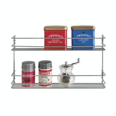 Spice Rack 2 Levels PEPITO Series by Metaltex. Polytherm® Finish Color Silver