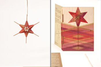 Étoile rouge - Carte de voeux décorative 3D 1