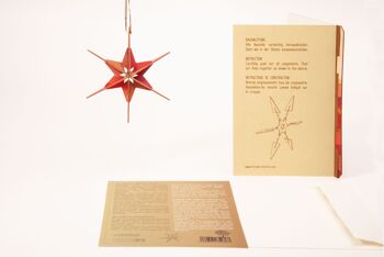 Étoile rouge - Carte de voeux décorative 3D 4