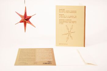 Étoile rouge - Carte de voeux décorative 3D 6
