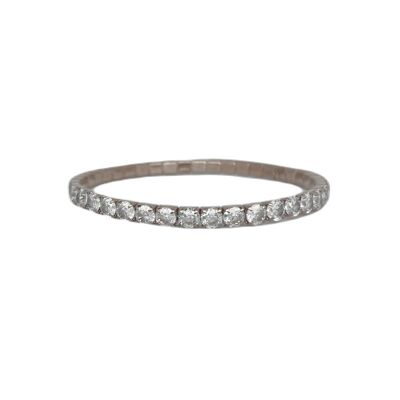 Tennis bracelet stretchable stainless steel