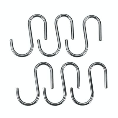 Set of 6 Chrome Hooks LONARDO Series by Metaltex