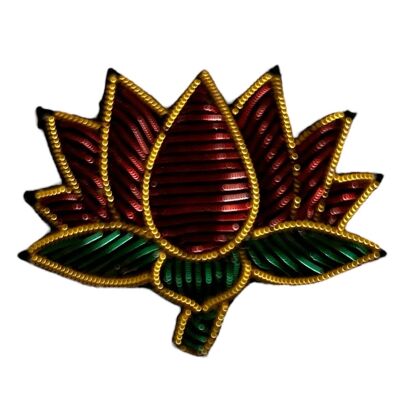 LOTUS EMBROIDERED BROOCH