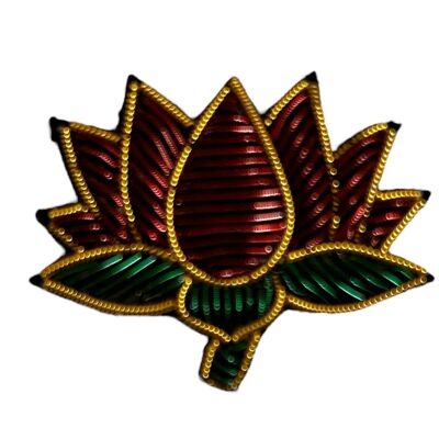 LOTUS EMBROIDERED BROOCH