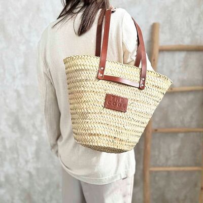 Shopper per navicella Provenza Palm color cioccolato