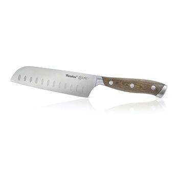 Couteau Santoku HERITAGE Line de Metaltex avec manche en bois et lame monobloc de 12,5 cm 1