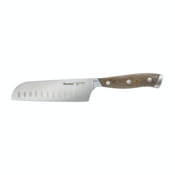 Couteau Santoku HERITAGE Line de Metaltex avec manche en bois et lame monobloc de 12,5 cm 2