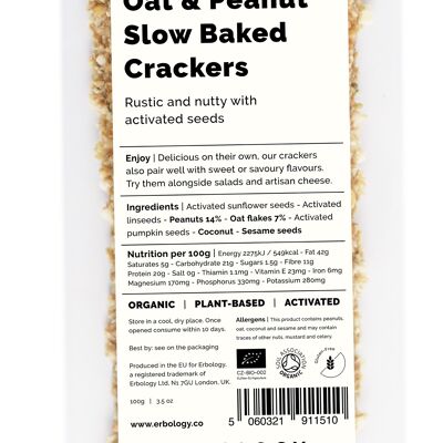 Organic Slow Baked Oat & Peanut Crackers