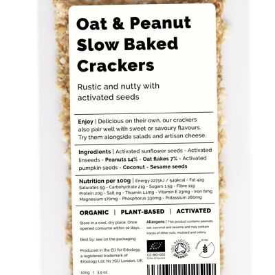 Organic Slow Baked Oat & Peanut Crackers