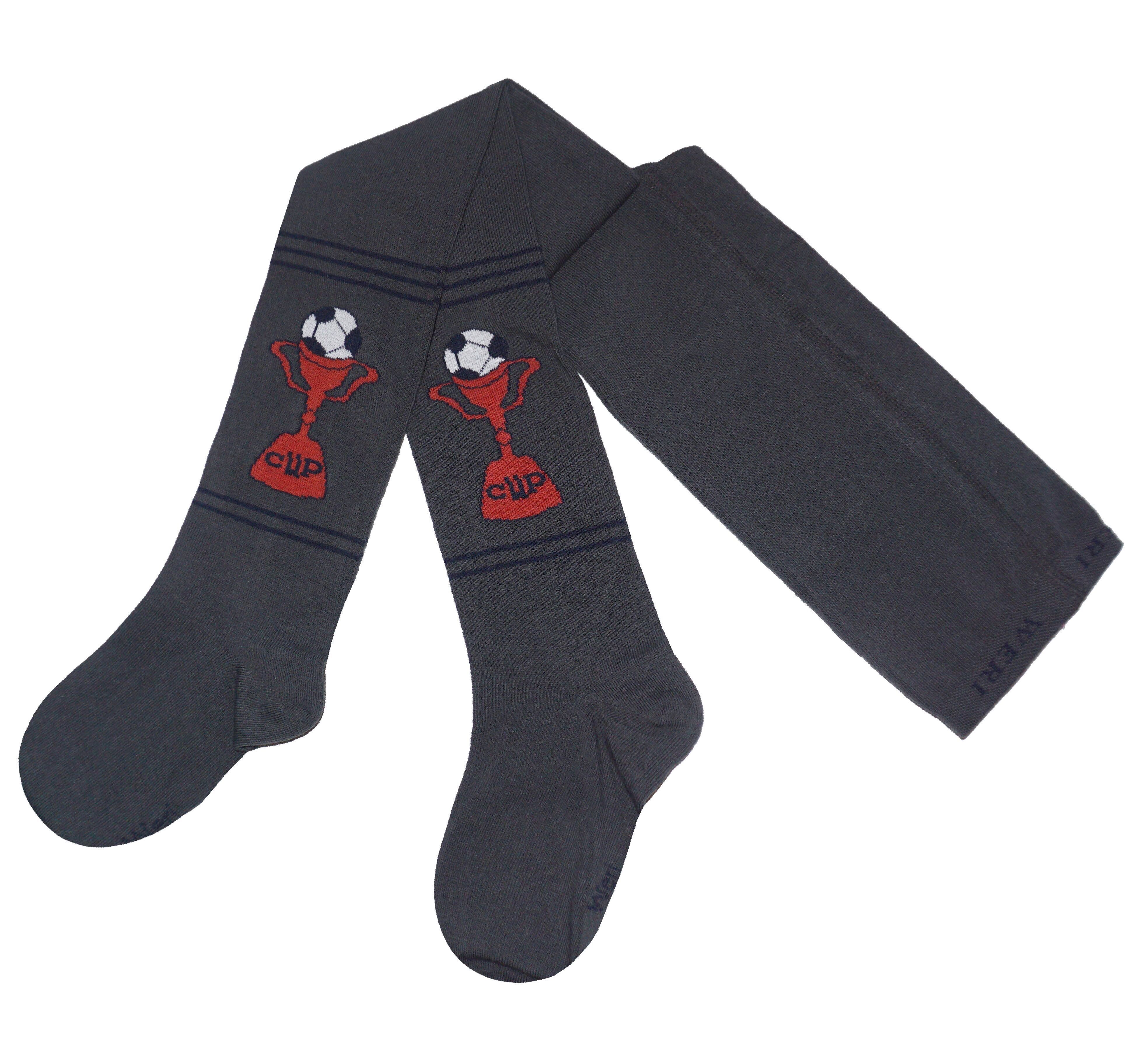 Collant in cotone per bambini >>Grigio scuro<<Coppa di calcio