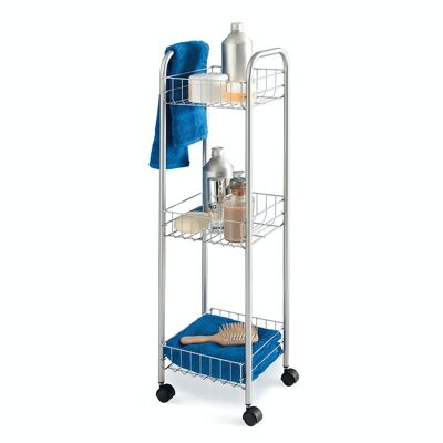 Multipurpose Cart 3 Shelves TORONTO by Metaltex. Polytherm® Finish Color Silver