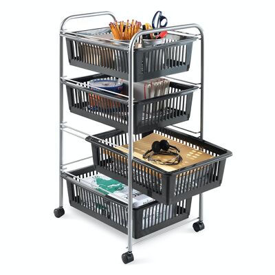 Multipurpose Trolley 4 Baskets SUPERJUMBO by Metaltex. Polytherm® Finish Color Silver