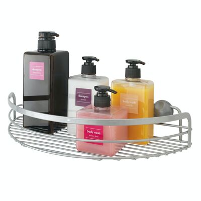 Semicircular Bathroom Shelf VIVA Series by Metaltex. Polytherm® Finish Color Silver