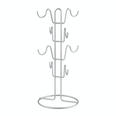 Organizer verticale per tazze MUG TREE di Metaltex. Polytherm® Finitura Colore Grigio