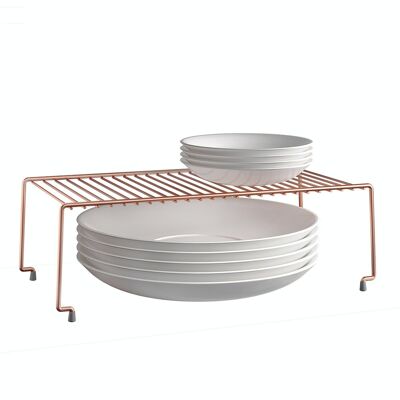 BROOKLYN Stapelregal COPPER Serie von Metaltex. Polytherm COPPER® Finish Farbe Kupfer