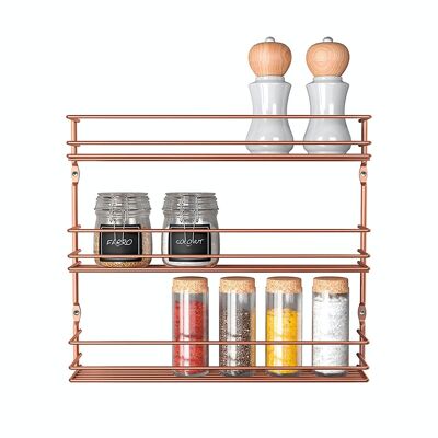 Estante Especiero 3 Niveles Serie PEPITO COPPER de Metaltex