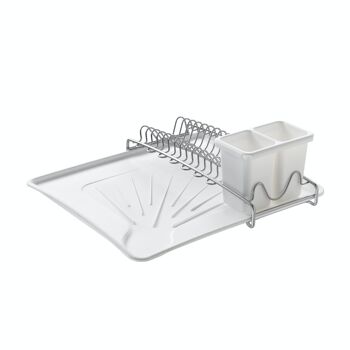 Égouttoir à vaisselle avec plateau et égouttoir à couverts indépendant SPACETEX by Metaltex 35x31x12 cm 2