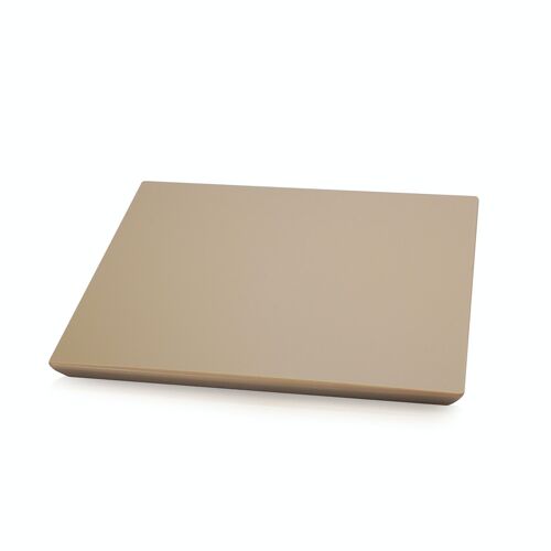 Tabla Biselada Profesional Cocina Línea CUT&SERVER de Metaltex 30x30x1.5 Color Beige. Polietileno