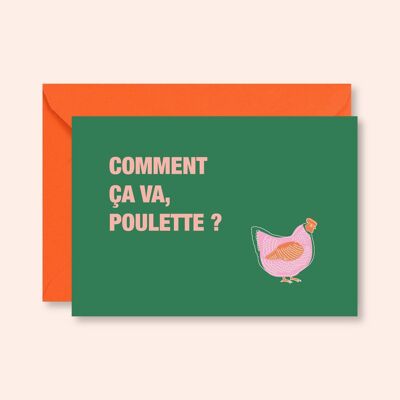 Carte postale Comment ça va poulette ?