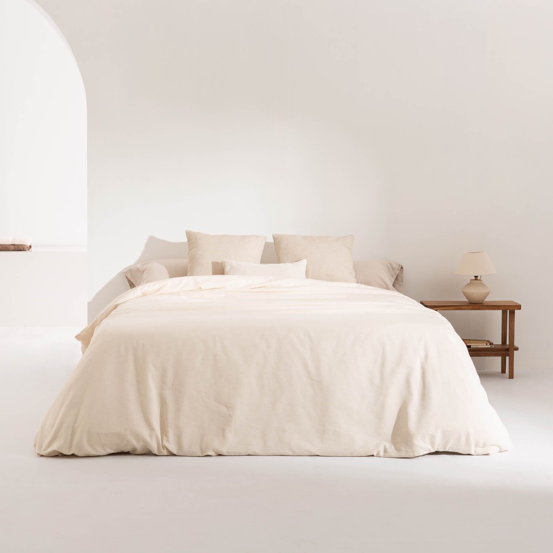 Copripiumino jacquard in lino Elche