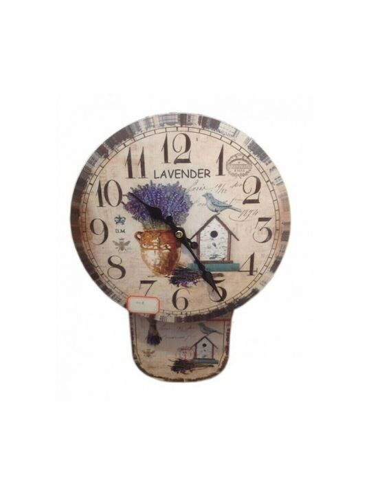 ABMESSUNG DER HOLZWANDUHR: 34 cm UK-682A