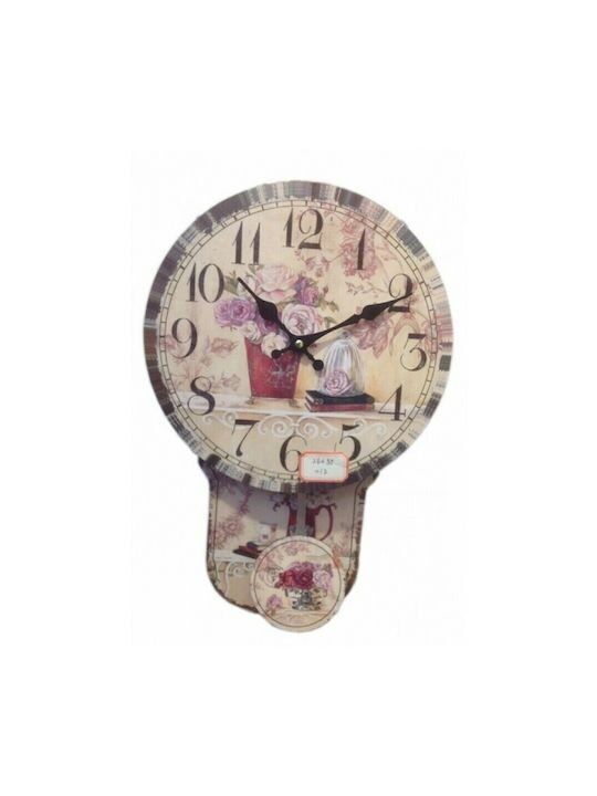 ABMESSUNG DER HOLZWANDUHR: 34 cm UK-682C