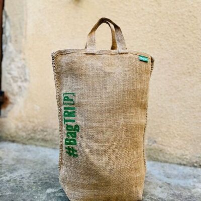 Grüner natürlicher Sortiermüllsack 40 Liter