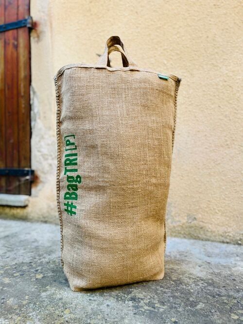 Sac poubelle de tri naturel vert 60 litres