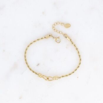 Bracelet Valentina - double anneau et chaîne torsadée 1