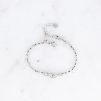 Bracelet Valentina - double anneau et chaîne torsadée 3