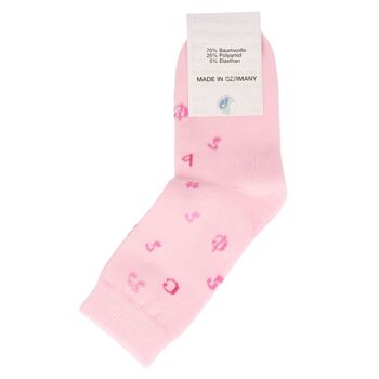 Chaussettes bébé musique avec notes en rose - taille : 23/26 2