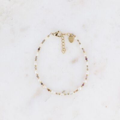 Alana bracelet - freshwater pearls and natural stones