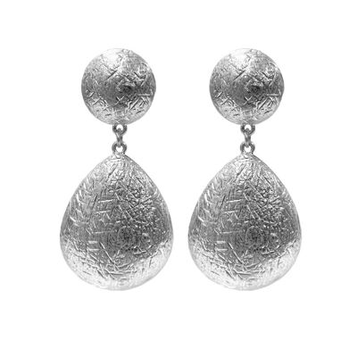 Statement earring Drop - Silver