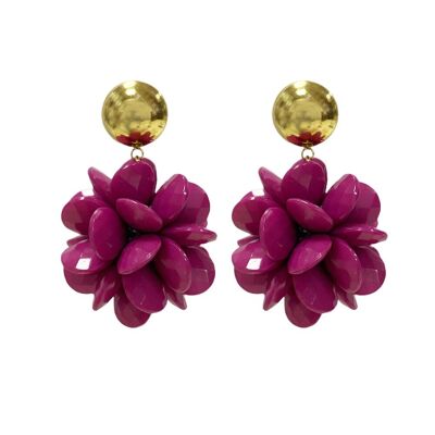 Boucle d'oreille fantaisie Fantaisie - Fuchsia