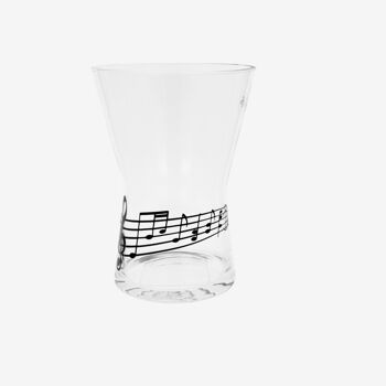 vase en verre musical avec clé de sol noire et note de musique 2