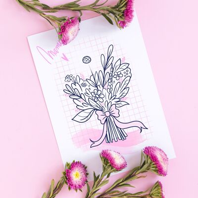 Imprint card - Mother's Day, grandma gift