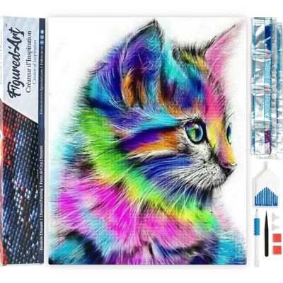 5D Diamond Embroidery Kit - Diamond Painting DIY Colorful Kitten