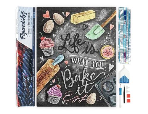 Kit de Broderie Diamant 5D - Diamond Painting DIY Affiche cuisine