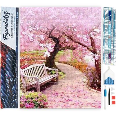 Kit de Broderie Diamant 5D - Diamond Painting DIY Chemin de Printemps