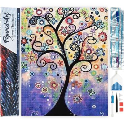 Kit de Broderie Diamant 5D - Diamond Painting DIY Arbre de Vie Design