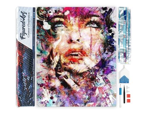 Kit de Broderie Diamant 5D - Diamond Painting DIY Visage de Femme Design