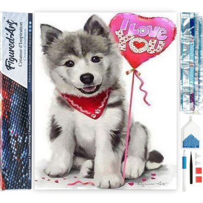 5D Diamond Embroidery Kit - DIY Diamond Painting Dog I Love You