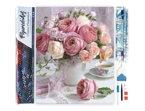 Kit de Broderie Diamant 5D - Diamond Painting DIY Bouquet de Roses