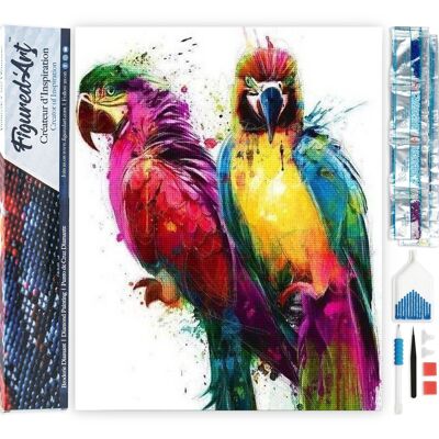5D Diamond Embroidery Kit - Diamond Painting DIY Parrots in Painting