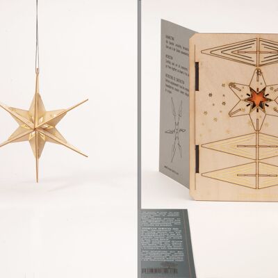 Star gold - tarjeta de felicitación decorativa 3D