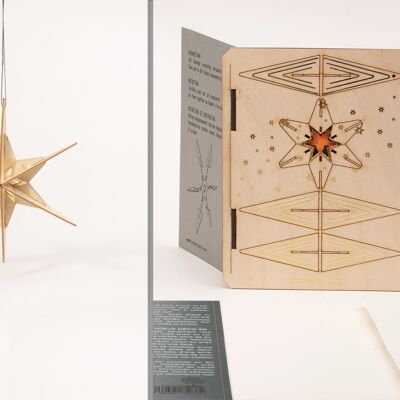 Star gold - tarjeta de felicitación decorativa 3D