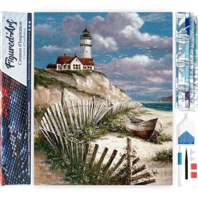 Kit de Broderie Diamant 5D - Diamond Painting DIY Bord de Mer